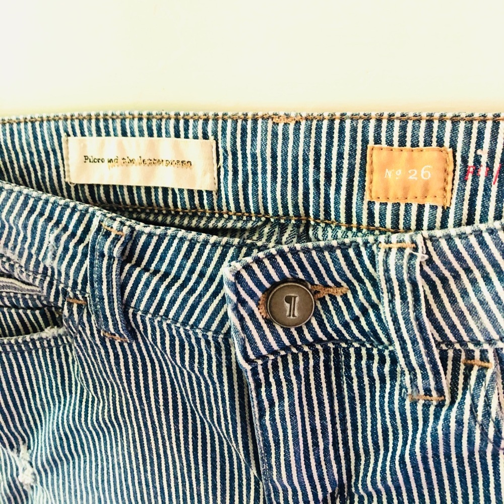 Anthropologie Blue & White Striped Pilcro Pant